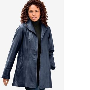 Roaman's A-Line Leather Jacket